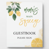 Lemon Mama's Squeeze Gastenboek Baby shower Fotoplaat (Voorkant)