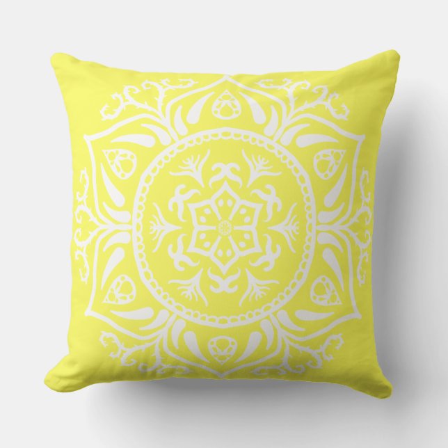 Lemon Mandala Buitenkussen (Voorkant)
