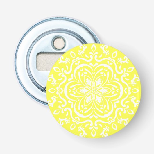 Lemon Mandala Button Flesopener (Voorkant)