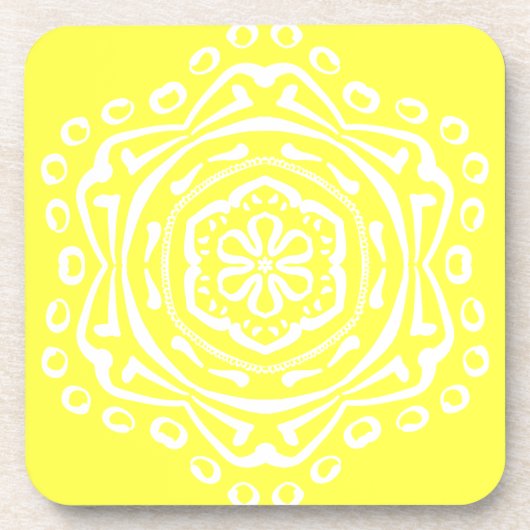 Lemon Mandala Drankjes Onderzetter (Voorkant)