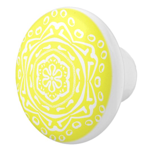Lemon Mandala Keramische Knop (Rechts)