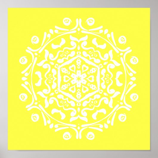 Lemon Mandala Poster (Voorkant)