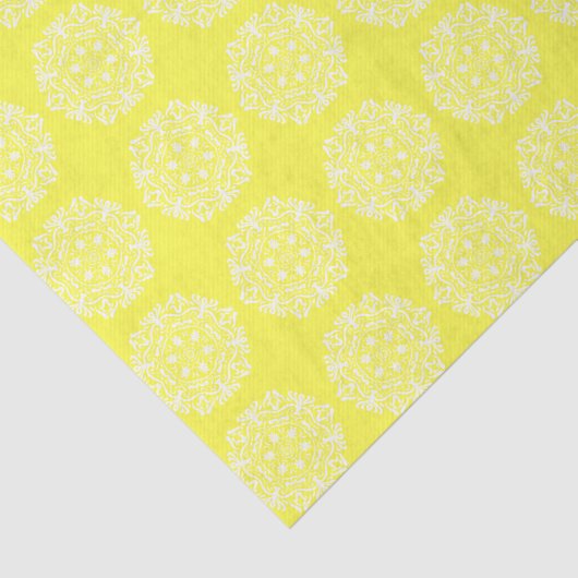 Lemon Mandala Tissuepapier (Detail)