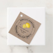 Lemon Marmalade Kraft Paper Canning Jar Labels (In situ)