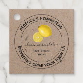 Lemon Marmalade Kraft Paper Canning Jar Labels (Voorkant)