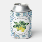 Lemon Mediterra Patroon Custom Wedding Koelboxxen Blikjeskoeler (Blikje Voorkant)
