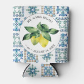 Lemon Mediterra Patroon Custom Wedding Koelboxxen Blikjeskoeler (Voorkant)