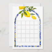 Lemon Mediterraan Bingo Vrijgezellenfeest Game Kaa Kaart (Achterkant)