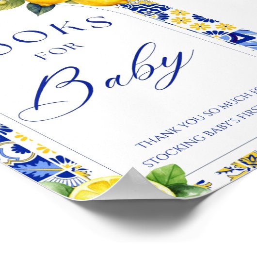 Lemon Mediterraanse boeken voor Baby Sign Poster (Hoek)