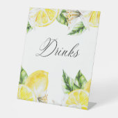 Lemon Mediterrane drinken Reclamebord Met Voetstuk (Voorkant)