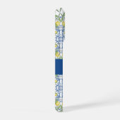 Lemon Mediterranean Blue White Tile Pattern iPhone Hoesje (Rechterkant)