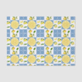 Lemon Mediterranean French Country Tile Pattern Tissuepapier (Voorkant)