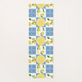 Lemon Mediterranean French Country Tile Pattern Yogamat (Achterkant)