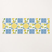 Lemon Mediterranean French Country Tile Pattern Yogamat (Voorkant (horizontaal))