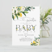 Lemon Mediterranean Little Sweetie Baby shower Kaart (Staand voorkant)