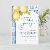 Lemon Mediterranean Main Squeeze Vrijgezellenfeest Kaart (Staand voorkant)