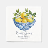 Lemon Mediterranean Summer Vrijgezellenfeest Servet (Voorkant)