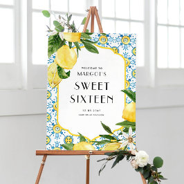 Lemon Mediterranean Sweet Sixteen Welkom Poster