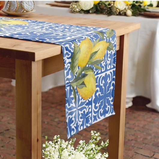 Lemon & Mediterranean Tegel Wedding Vrijgezellenfe Medium Tafelloper