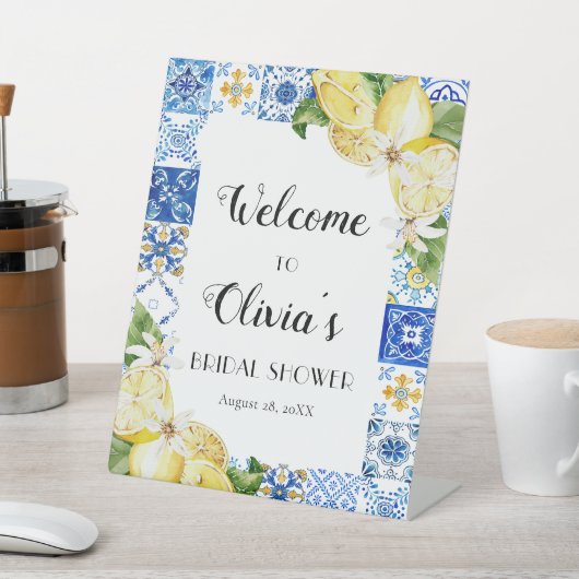 Lemon Mediterranean Vrijgezellenfeest Pedestal Sig Reclamebord Met Voetstuk (Insitu)