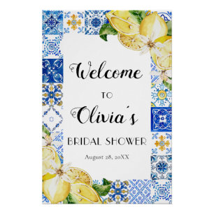 Lemon Mediterranean Vrijgezellenfeest Welcome Post Perfect Poster
