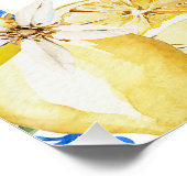 Lemon Mediterranean Vrijgezellenfeest Welcome Post Perfect Poster (Hoek)