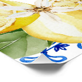 Lemon Mediterranean Vrijgezellenfeest Welcome Post Perfect Poster (Hoek)