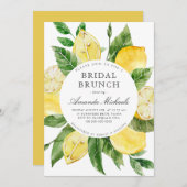 Lemon Mediterranean Yellow Bridal Brunch Shower Kaart (Voorkant / Achterkant)