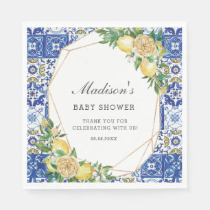 Lemon Meditteranean Birthday Bridal Baby shower Servet