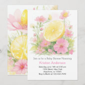 Lemon Meisje Baby shower Kaart (Voorkant / Achterkant)