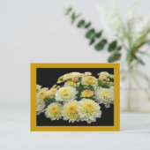 Lemon Meringue Chrysanthemums Briefkaart (Staand voorkant)