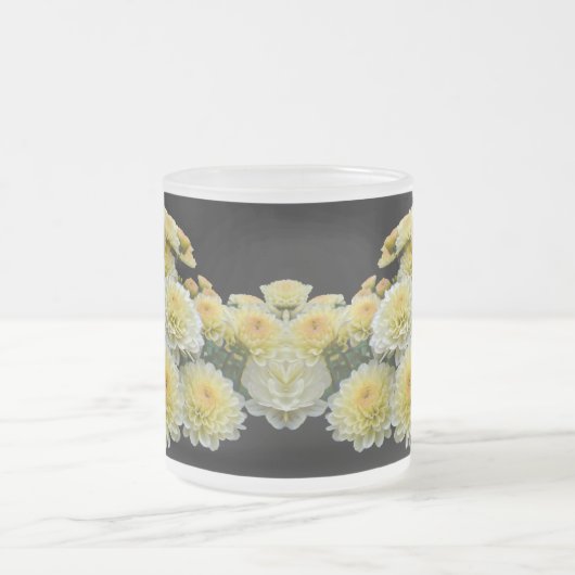 Lemon Meringue Chrysanthemums Matglas Koffiemok (Center)