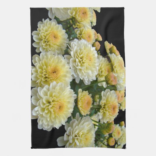 Lemon Meringue Chrysanthemums Theedoek (Verticaal)