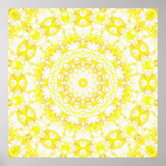 Lemon Meringue Kaleidoscope Poster (Voorkant)