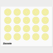 Lemon Meringue Kaleidoscope Ronde Sticker (Vel)