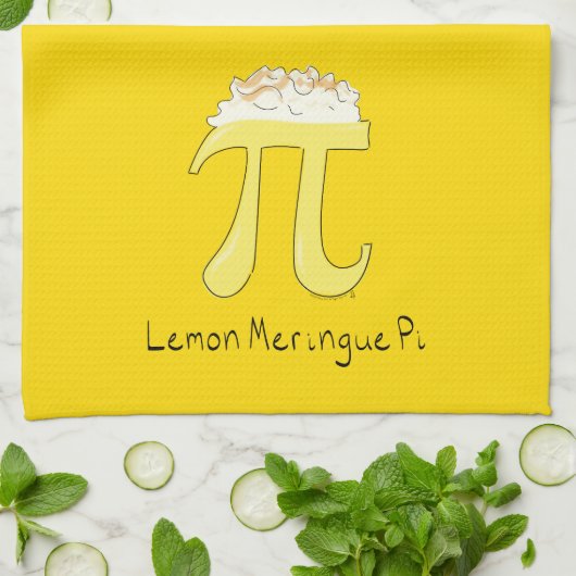 Lemon Meringue Pi Cute Wiskunde Kitchen Towel Theedoek (Gevouwen)
