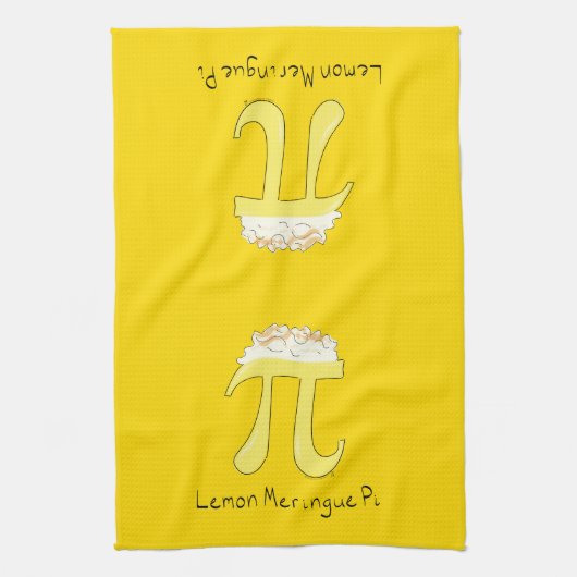 Lemon Meringue Pi Cute Wiskunde Kitchen Towel Theedoek (Verticaal)