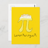 Lemon Meringue Pi Cute Wiskunde Pi Day Briefkaart (Voorkant / Achterkant)