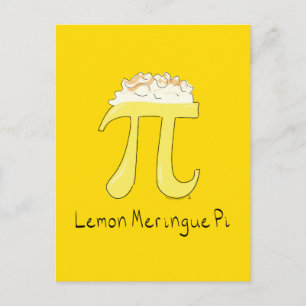 Lemon Meringue Pi Cute Wiskunde Pi Day Briefkaart