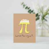 Lemon Meringue Pi Cute Wiskunde Pi Day Briefkaart (Staand voorkant)