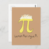 Lemon Meringue Pi Cute Wiskunde Pi Day Briefkaart (Voorkant / Achterkant)