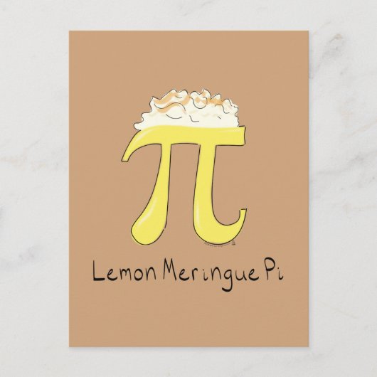 Lemon Meringue Pi Cute Wiskunde Pi Day Briefkaart (Voorkant)