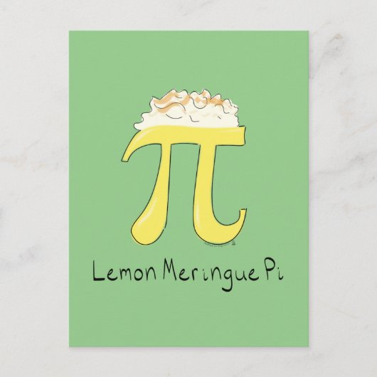 Lemon Meringue Pi Cute Wiskunde Pi Day Briefkaart (Voorkant)