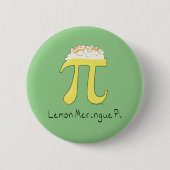 Lemon Meringue Pi Cute Wiskunde Pi Day Button Pin (Voorkant)