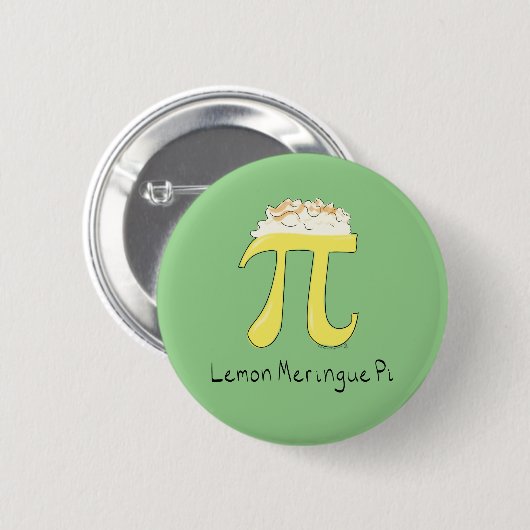 Lemon Meringue Pi Cute Wiskunde Pi Day Button Pin (Voorkant /achterkant)