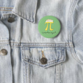 Lemon Meringue Pi Cute Wiskunde Pi Day Button Pin (In situ)