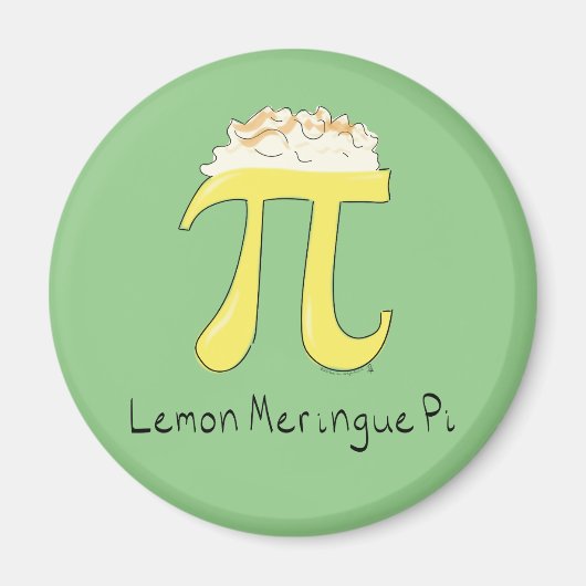 Lemon Meringue Pi Cute Wiskunde Pi Day Magnet (Voorkant)