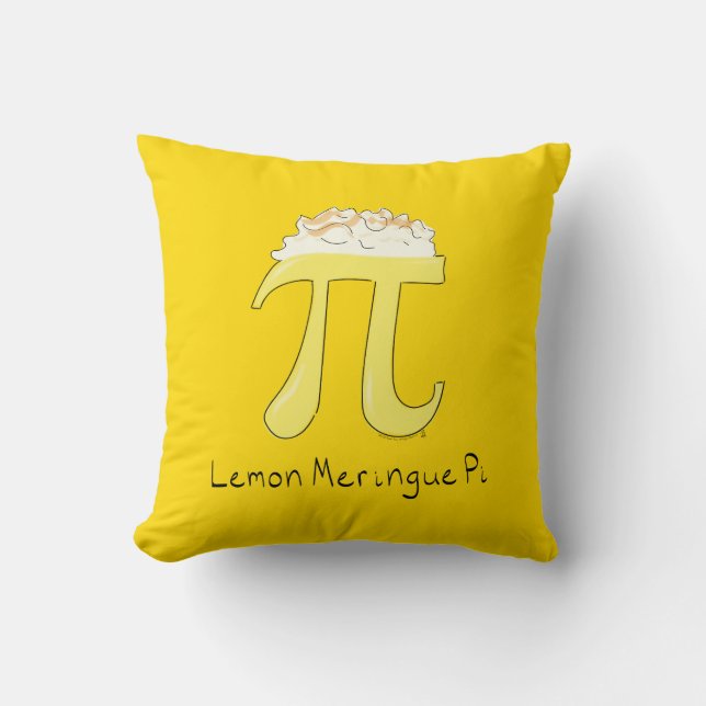 Lemon Meringue Pi Cute Wiskunde Pi Day Pillow Kussen (Voorkant)