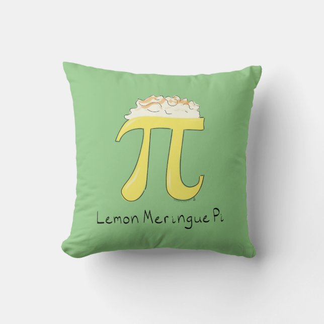 Lemon Meringue Pi Cute Wiskunde Pi Day Pillow Kussen (Voorkant)