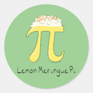 Lemon Meringue Pi Cute Wiskunde Pi Day Stickers